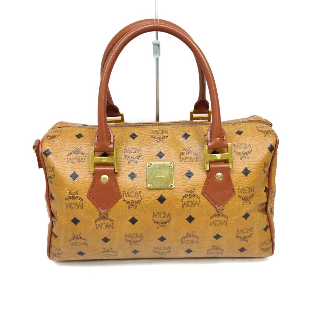 MCM Hand Bag  Brown PVC